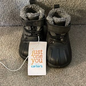 Carters Baby Boy Size 3 Black Winter Boots
